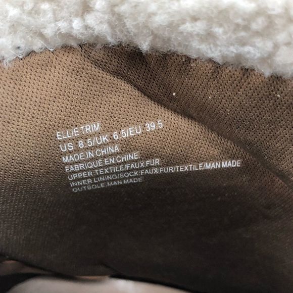 JustFab Taupe Ellie Faux Sherpa Trim Lug Sole Bootie - Picture 10 of 12